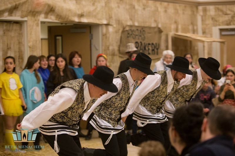 Bottle Dancers, Purim Celebration, Beth Menachem Chabad of Newton, Newton, Massachusetts, 349 Dedham Street, Newton, MA  02459